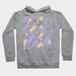 Purple yellow sparkle watercolor art Hoodie